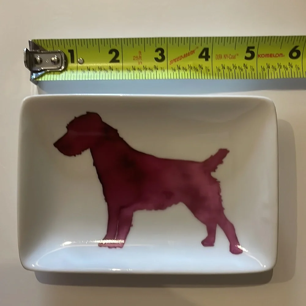 West elm dog dish vintage terrier decorative ring dish